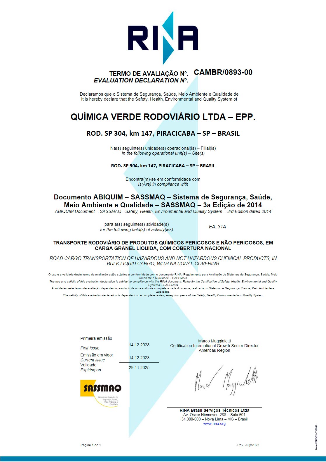 Certificação ISO 9001:2015